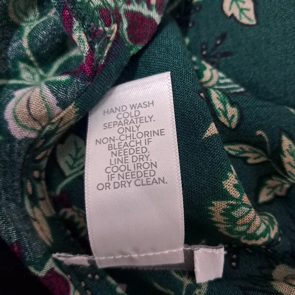 New J. Jill Kimono Wrap Womens S-L Green Emerald Floral Open Front Lightweight